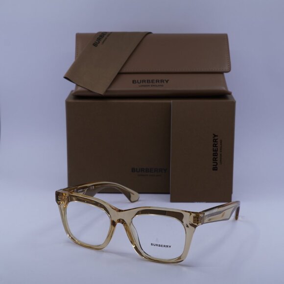 Burberry BE2407 4063 Square Eyeglasses 51mm - Transparent Brown - Picture 4 of 9